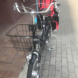 ★美品★maruishi3人乗り対応20インチ自転車　内装３段変速　ledオートライト付き　ブラックブルー