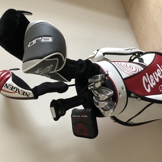 【中古】ゴルフクラブ10点、キャディバック、ゴルフバック（小）