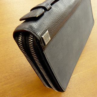 ダンヒル オールレザー トラベルケース オーガナイザー ダブルファスナー