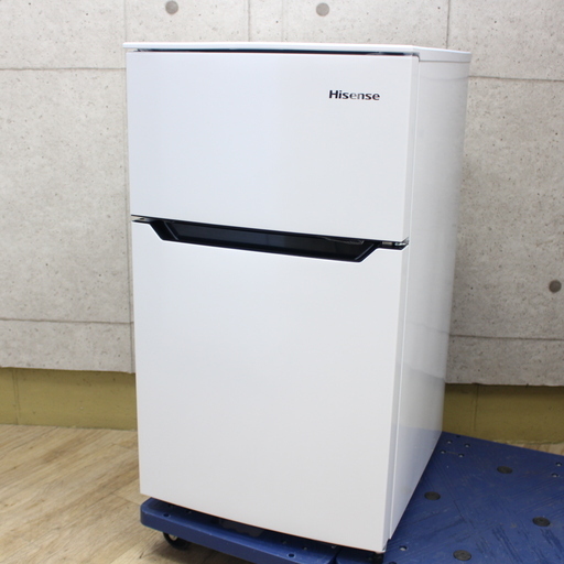 R423)【高年式】ハイセンス 2ドア冷凍冷蔵庫 93L 2019年製 ホワイト HR-B95A 大容量ドアポケット Hisense
