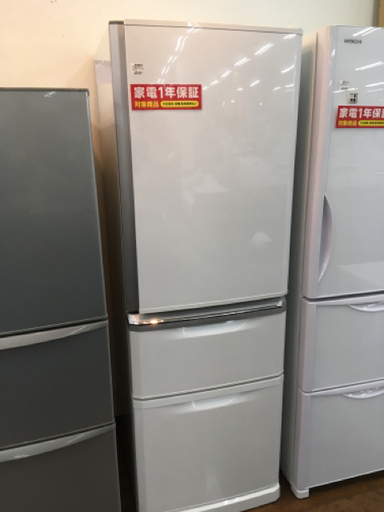 三菱 3ドア冷蔵庫 2016年製 MR-C37Z-W