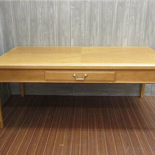 ss0701　マルニ　センターテーブル　地中海シリーズ　ライトブラウン　maruni　ローテーブル　座卓　天然木　木製　引き出し付き　リビングテーブル　幅112cm　アンティーク　レトロ　インテリア    