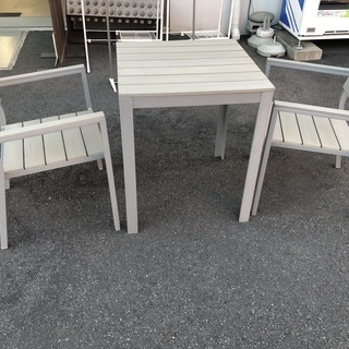 J220　IKEA　ガーデニングテーブルセット　椅子2脚付　ガー...