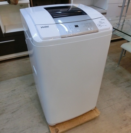 【販売終了しました。ありがとうございます。】Haier　6.0㎏　ステンレス槽　全自動洗濯機　JW-K60M　2016年製　中古品