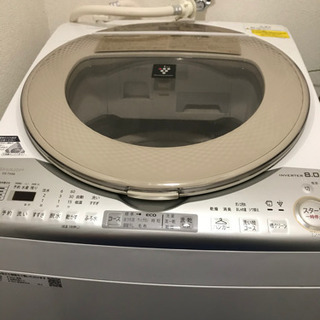 1月26日までの引き取りでお値引き！シャープ全自動洗濯乾燥機 8kg ES-TX8B