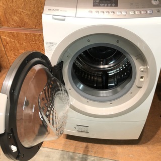 管理KRS136】SHARP 2015年 ES-A200-WL 9.0kg/6.0kg ドラム洗濯機