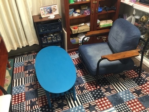 受付中 ものすごい色のコーヒーテーブル ピーコックブルー つや消しマットカラー Diy塗装品 ねこぴー 堺のテーブル コーヒーテーブル の中古あげます 譲ります ジモティーで不用品の処分
