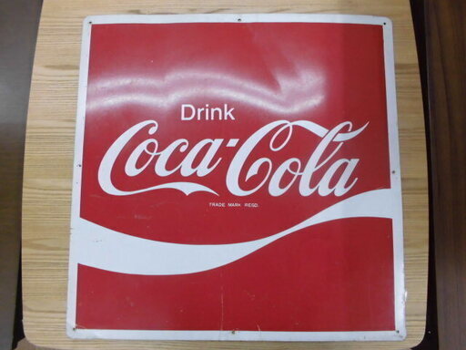 コカコーラ 昭和レトロ 看板 幅60cm コカ・コーラ Coca-Cola 赤