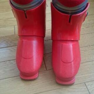 子供 ジュニア スキーブーツ スキー靴 赤 21㎝ 22.5㎝