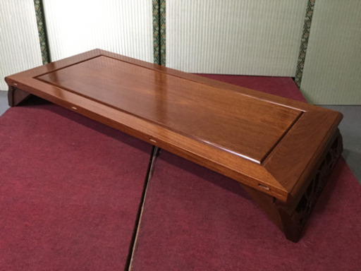 中古　飾り台　花台　ローテーブル　置き床　 　幅116.7　　奥行45.7　　高さ◆13.5　 （ｃｍ）　将棋盤台