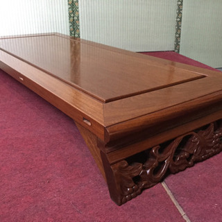中古　飾り台　花台　ローテーブル　置き床　 　幅116.7　　奥行45.7　　高さ◆13.5　 （ｃｍ）　将棋盤台