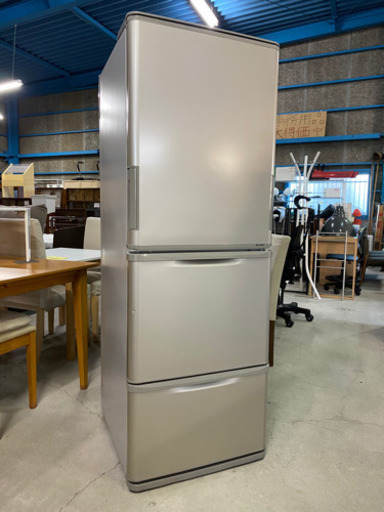 キズ凹みあり激安！2017年製 SHARP ノンフロン冷凍冷蔵庫 SJ-W352C-N 350L どっちもドア！