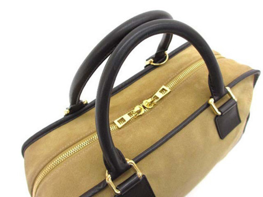 LOEWE ロエベ 新型 アマソナ36 スエード×レザー ボストンバッグ