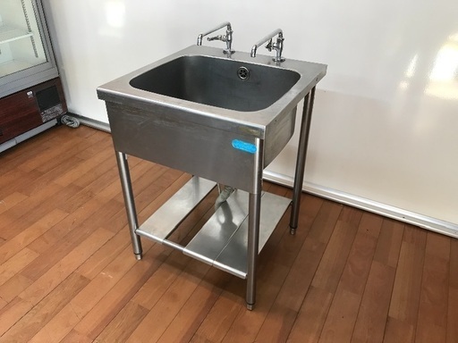 クリナップ ステンレス製 1槽シンク 流し台 60cm×60cm×80cm 厨房 飲食店 ①