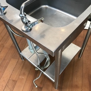 クリナップ ステンレス製 1槽シンク 流し台 60cm×60cm×80cm 厨房 飲食店 ①