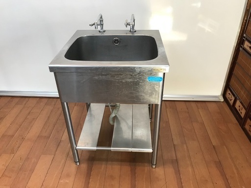 クリナップ ステンレス製 1槽シンク 流し台 60cm×60cm×80cm 厨房 飲食店 ①