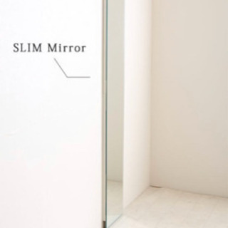 終了 お洒落姿見自立型全身鏡賃貸でも壁に取り付け可能オフホワイト2