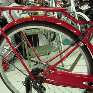 自転車 27インチ ママチャリ 6段変速 SCALARE STYLE 赤色 苫小牧西店