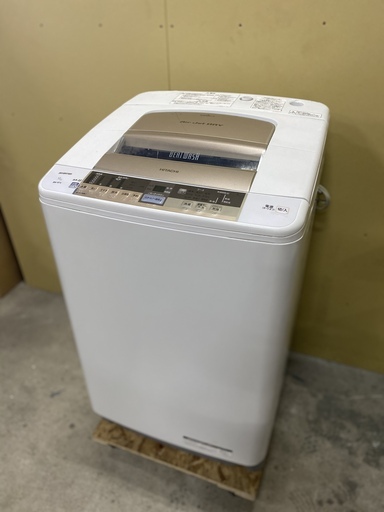 Z425 【稼働品/良品】 日立 HITACHI 洗濯機 全自動 BW-9TV 9kg 家電 電化製品 洗濯 2015年製 コンパクト スリム 電気洗濯機 高機能 大容量