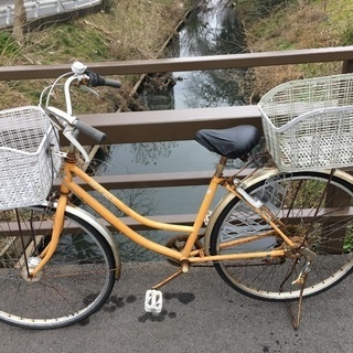 (chariyoshy 出品)27インチ 自転車　オレンジ