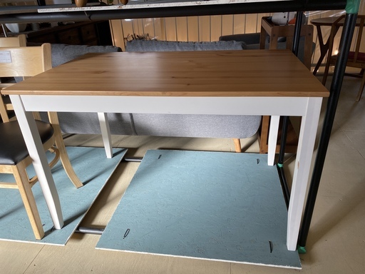 ダイニングテーブル IKEA テーブル 白×ナチュラル 中古品