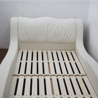 【良品】ARMONIA アルモニア セミダブルベッド フレーム 合皮 レザー ロータイプ ローベッド部門91週第１位獲得商品 (LA07)