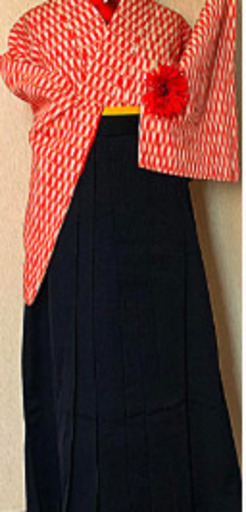 卒業式　ハイカラさん風アンティーク着物＋袴セット　１点もの