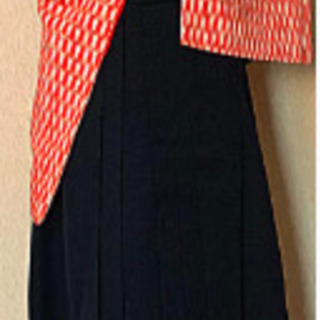 卒業式　ハイカラさん風アンティーク着物＋袴セット　１点もの