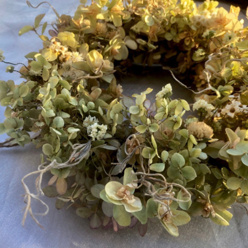 受注制作紫陽花が素敵なふんわり春リース お花の雑貨屋さん 松山の生活雑貨の中古あげます 譲ります ジモティーで不用品の処分