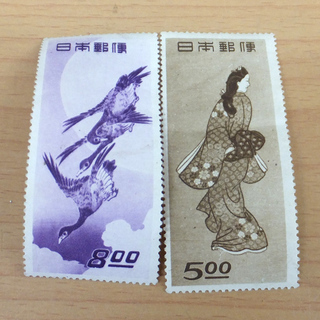 切手 日本郵便 見返り美人 月に雁 バラ 2点セット  ペイペイ...