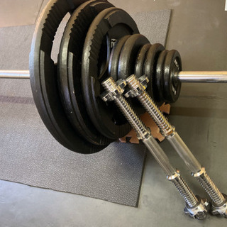 バーベル140kgセット、プレートラック