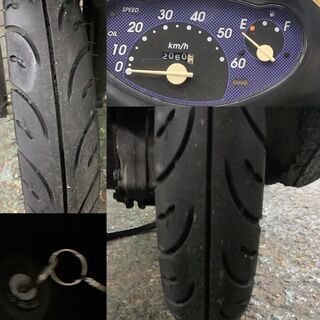 ♪特価品 ホンダ DIOフィット 50cc 前後タイヤバリ山/実働/良質