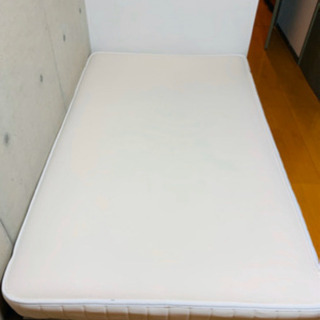 美品 無印良品 セミダブルベッド　収納ベッド 増量タイプ 超高密度ポケットコイルマットレス　シングル