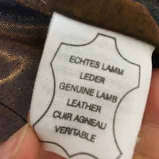 レザージャケット 細身 ダークブラウン ファー ラメ ユニセックス メンズ