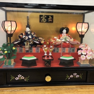 雛人形ケース飾り　富士