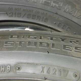 215/65R16 スタッドレス 4本　ダンロップ SJ8 4本 2017年 920162