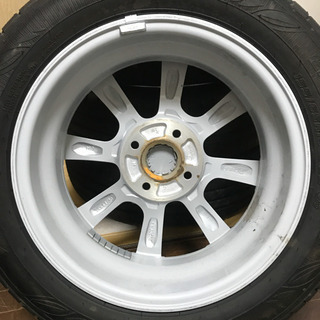 133-1ダンロップENASAVE155/65R14ダイハツ純正アルミホイール付4本セット14×4.5J+45バリ山イボ識別線あり2019年製造DUNLOP EC300+タント