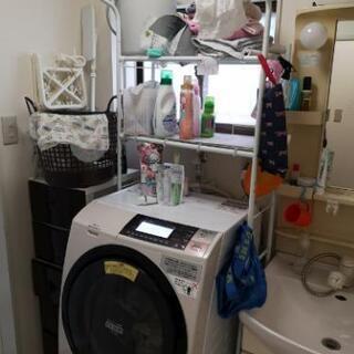 【引越し処分〜1/26】ランドリーラック　洗濯機の棚　タオル掛け