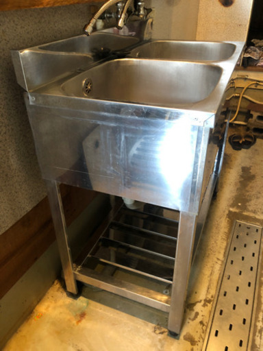 業務用  ステンレス　2槽式シンク