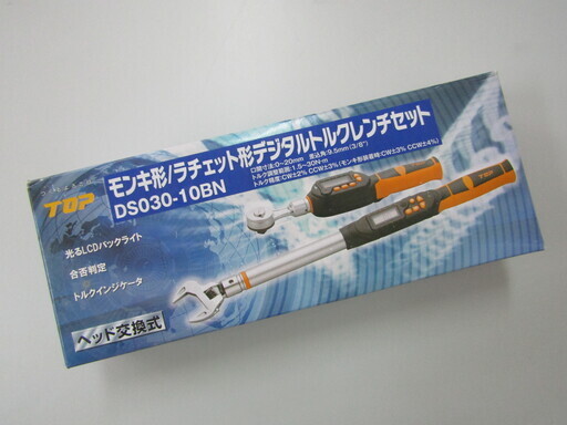 送料無料！新品！未使用！トップ TOP デジタルトルクレンチセット モンキ形・ラチェット形 DS030-10BN