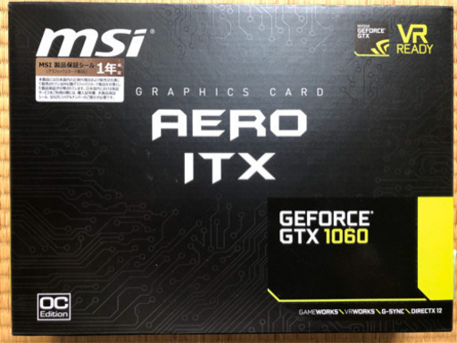 信頼 1060 GTX GeForce 【取引中】MSI AERO グラフィックスボード OC 6G ITX PCパーツ