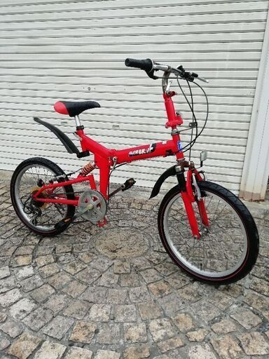 6段変速☆サスペンション付き折りたたみ自転車