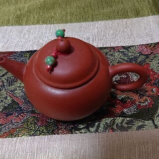 中国茶器  茶壺 (朱色)