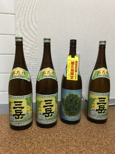 三岳1,800ml×3本 ＆ 屋久の島1,800ml×1本 芋焼酎 本格焼酎