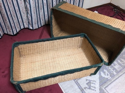 やなぎごうり 柳行李 レトロ 衣装ケース 収納ケース わさび 荒川沖の収納家具の中古あげます 譲ります ジモティーで不用品の処分