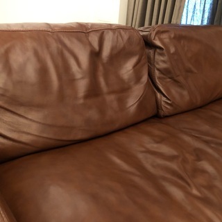 【ほぼ未使用】3350｜3人掛けソファ｜ブラウン｜幅2020 奥行890 高さ730 座高400mm｜five by five (ファイブ・バイ・ファイブ)｜ACTUS(アクタス)