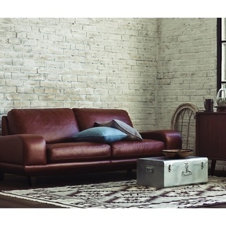 【ほぼ未使用】3350｜3人掛けソファ｜ブラウン｜幅2020 奥行890 高さ730 座高400mm｜five by five (ファイブ・バイ・ファイブ)｜ACTUS(アクタス)