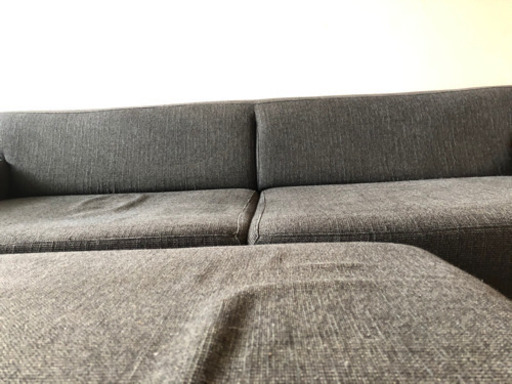 フランネルソファ　flannel sofa 3人掛け　オットマン付き