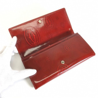 カルティエ　ハッピーバースデーパテントレザー　長財布箱付 カルティエ ハッピーバースデーパテントレザー 長財布箱付