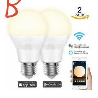 6.5w 二つセット WiFi スマート LED照明電球 電球色  